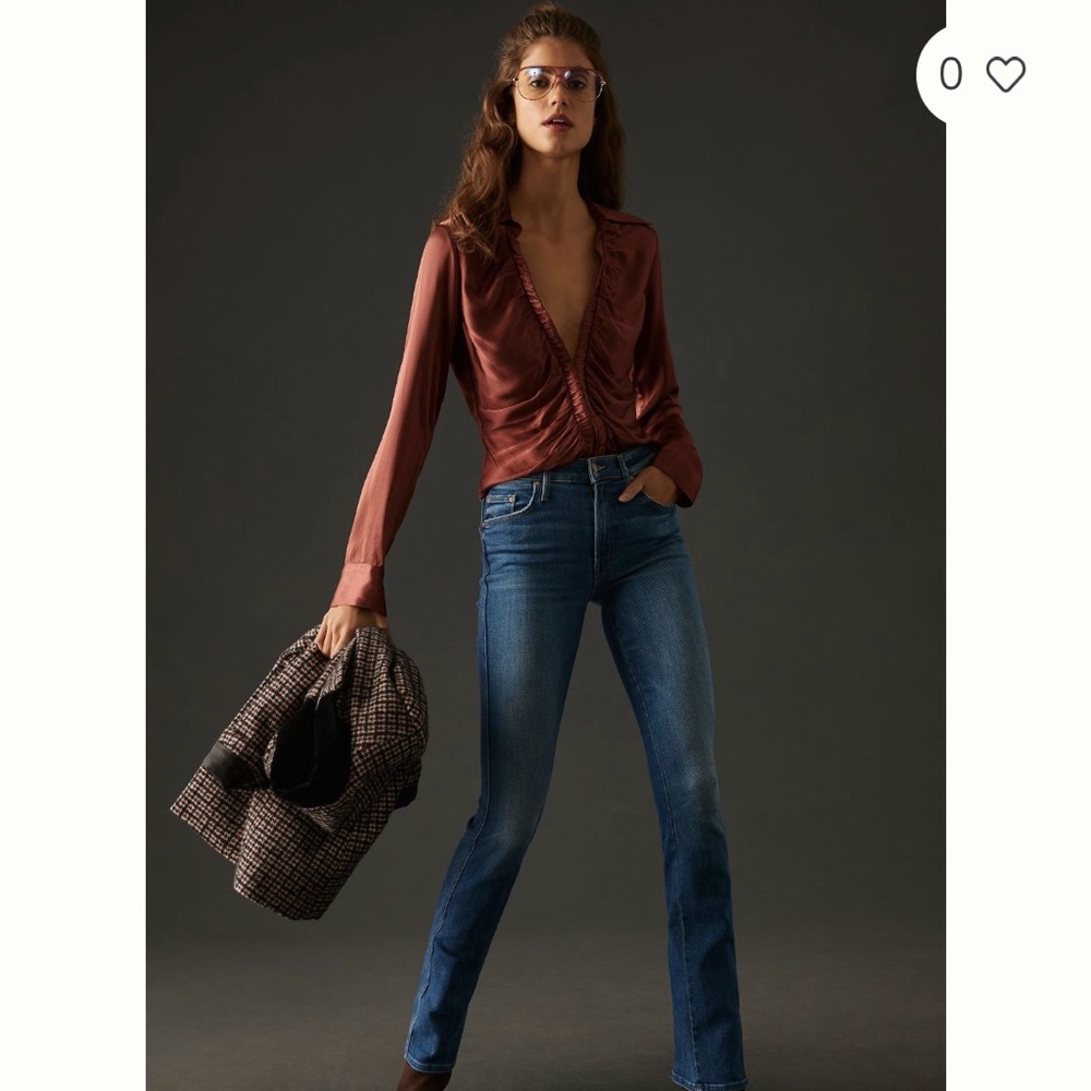 MOTHER the Double Insider Heel Mid-Rise Bootcut Jeans